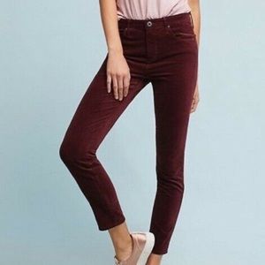 AG Adriano Goldschmied The High Rise Stevie Ankle Velvet Pant